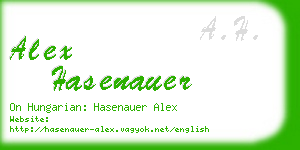 alex hasenauer business card
